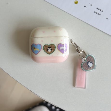 ペンギン Airpods Pro3ケース 韓国風 Airpods4/3カバー pro2/pro1 リング/キーホルダー 可愛い[M6611]