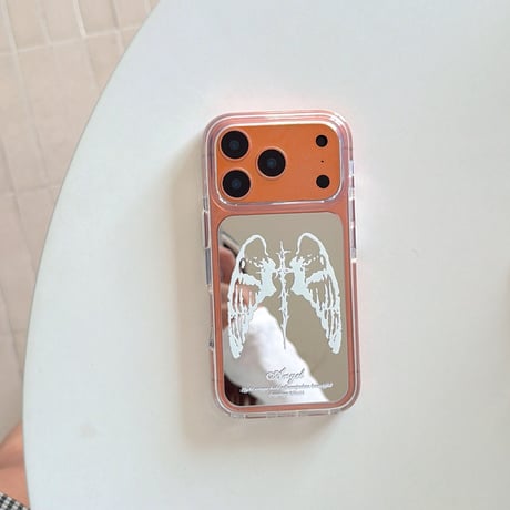 翼柄ミラー iPhone17pro/17ケース ストラップ iPhone16/15pro/17promaxケース 便利 女子力高い[M6559]