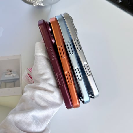 メタリック iPhone18Pro/17ProMaxケース MagSafe対応 3in1の多機能リングスタンド iPhone16Pro/15/14ケース マット加工[M6703]