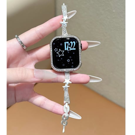 ダイヤと星 AppleWatchバンド おしゃれ AppleWatchベルト Series 11/10/9/8 SE3/2  Ultra3/2/1 高級感キラキラ感[M6679]