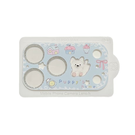可愛い動物柄 カメラカバー  iPhone18Pro/18promax iPhone17pro/17ProMax ガラスレンズフィルム  傷から保護  [M6617]