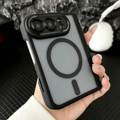 iPhone Duo フルカバーケース 4点セット Magsafe対応 米軍MIL規格 耐衝撃 ヒンジ保護 強化ガラスフィルム付き 高品質[M6761]