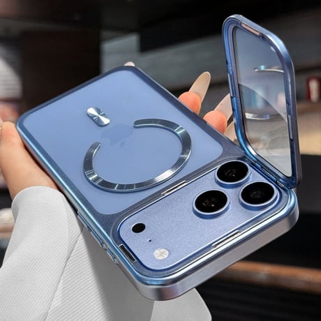 カメラカバースタンド一体 iPhone18Pro/17ProMaxケース MagSafe対応 iPhone17カバー 高透明黄ばまない メタル [M6048]