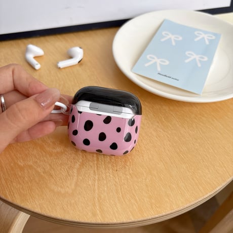 ブラックヒョウ柄 Airpods Pro3ケース オシャレ Airpods 4/3カバー  AirpodsPro2/1  リング付  人気カラー [M6627]