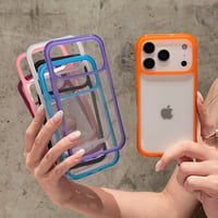 iPhone18Pro/18ProMaxケース 軽量薄型 iPhone17/ iPhone16Pro/15ProMax/14カバー  シンプル風 カラーフレーム [M6641]