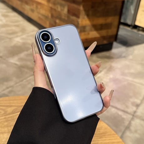 ラベンダー/ミストブルー/セージ iPhone17ケース マット仕上げ 極薄 軽量 メタリック すりガラス調 耐衝撃 [M6730]