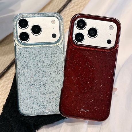 グリッターラメ iPhone18Pro/18ProMaxケース キラキラ感クリア iPhone17Pro/16ProMaxカバー 大人可愛い [M6835]