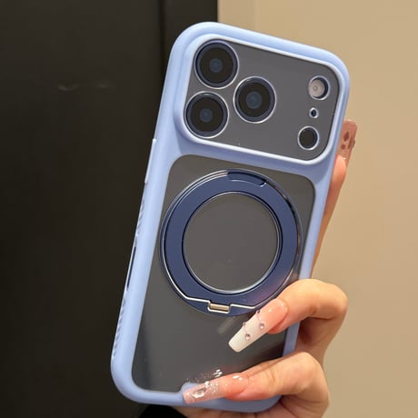 iPhone18Pro/18ProMaxケース  滑り止め加工 カメラコントロール保護カバー付 MagSafeリングスタンド 耐衝撃 [M6750]