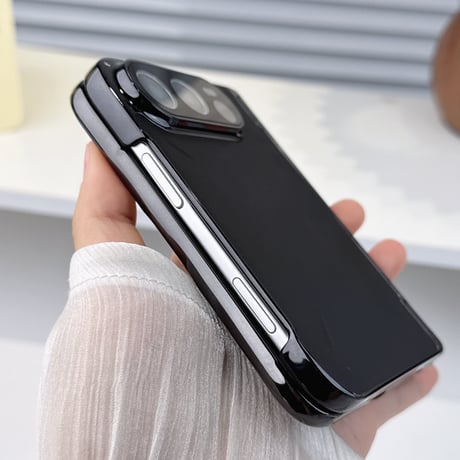 iPhone Duoケース 全面保護 カメラレンズ保護カバー付 MagSafe対応 高級レザー  ヒンジ保護  メッキフレーム  高級感たっぷり [M6889]