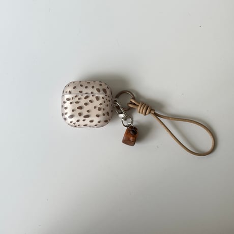 Airpods 5 対応ケース アニマル柄 Airpodspro3/2/カバー Airpods4/3 ハンドストラップ・コーヒーカップチャーム付き[M6775]