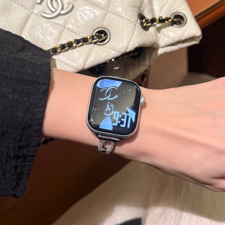 上品ダイヤとメタル AppleWatchバンド 美しい AppleWatchベルト Series 11/10/9/8 SE3/2  Ultra3/2/1  高級感たっぷり[M6556]