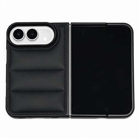 iPhone Duo専用ケース パッファーデザイン プレミアムスマホケース | ダウンジャケット風 ぷっくり質感 モノトーン トレンド  [M6811]
