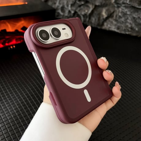 iPhone Duo専用ケース フルカバーケース お得な4点セット Magsafe対応 耐衝撃 ヒンジ保護 マット加工  強化ガラスフィルム付 耐衝撃 高品質[M6827]