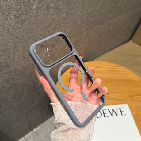 高透明MagSafe対応 iPhone18Pro/18ProMaxケース クリア 着脱簡単 ソフトフレーム×ハードバック  カメラボタン保護 [M6792]