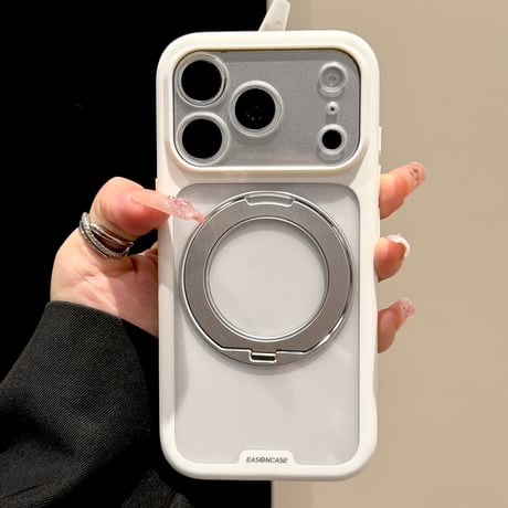 iPhone18Pro/18ProMaxケース  滑り止め加工 カメラコントロール保護カバー付 MagSafeリングスタンド 耐衝撃 [M6750]