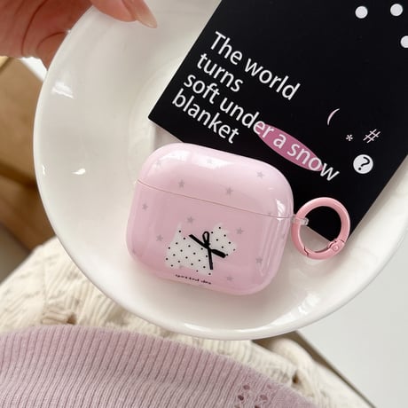 ピンク Airpods Pro3ケース かわいいわんちゃん Airpods4/3カバー pro2/pro1 リング/キーホルダー [M6553]