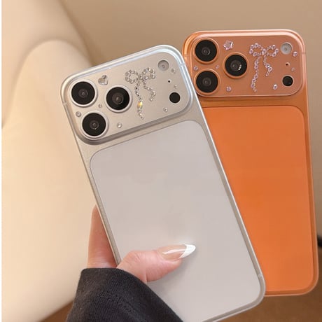 ダイヤリボン カメラフィルムカバー iPhone17Pro iPhone17ProMax レンズフィルム  キラキラ  おしゃれ 可愛い きれい [M6689]