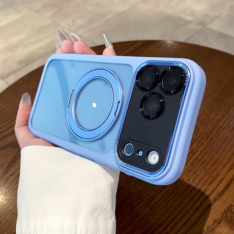 iPhone18Pro/18ProMaxケース プレミアム 360°回転式マグネットスタンド iPhone17/17Pro/17Promaxカバー 耐衝撃多機能[M6704]