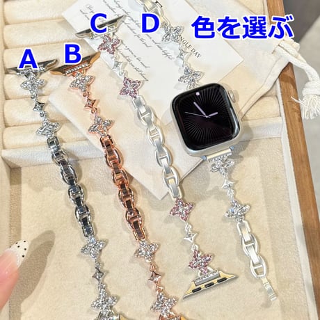 エレガント AppleWatchバンド ダイヤデコ アップルウォッチバンド Series11/10/9 8 7 6 5 4  3 2 SE3 SE2 Ultra3 高級感[M6695]