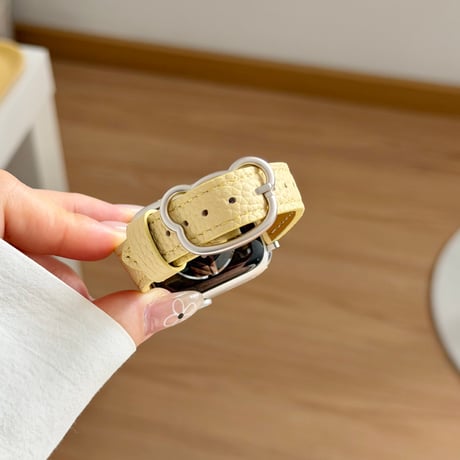 メタル熊ちゃん留め具  AppleWatchバンド レザー製 AppleWatchベルト Series 11/10/9/8 SE3/2  Ultra3/2/1 高級感高品質[M6637]