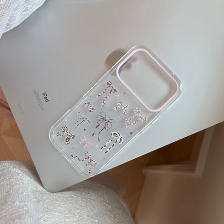 豹柄リボン iPhone17Pro/17ケース クリア iPhone16Pro/15ProMax/14ケース かわいい オシャレ[M6563]