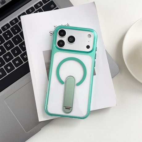 便利スタンド付 iPhone17Pro/16ProMaxケース MagSafe対応 iPhone15Pro/14ケース 耐衝撃加工 黄ばまない [M6585]