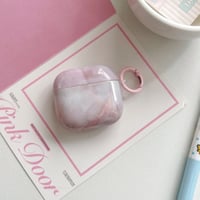 Airpods 5 淡色系大理石柄 Airpods Pro3ケース 光沢感 Airpods4カバー pro2ケース 可愛い リング付 おしゃれさんにおすすめ[M6306]