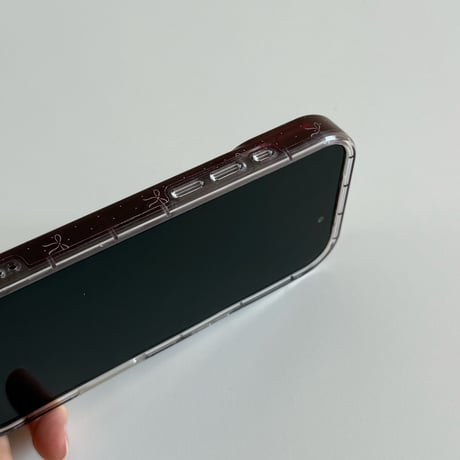 リボン柄 iPhone18Pro/17ケース 艶カラー iPhone17Pro/16/15ProMaxカバー オーガンジーストラップ[M6763]