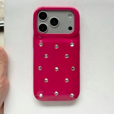 ダイヤデコレザー iPhone18Pro/17ケース 光沢感 iPhone16Promax/15proケース 甘めコーデ おしゃれ[M6672]