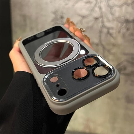 iPhone18Pro/18ProMaxケース プレミアム 360°回転式マグネットスタンド iPhone17/17Pro/17Promaxカバー 耐衝撃多機能[M6704]