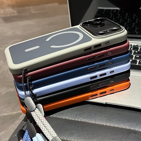 落下防止ストラップ iPhone18Pro/18ProMaxケース カメラ保護 耐衝撃 iPhone17Pro/16ケース MagSafe対応 マット[M6721]