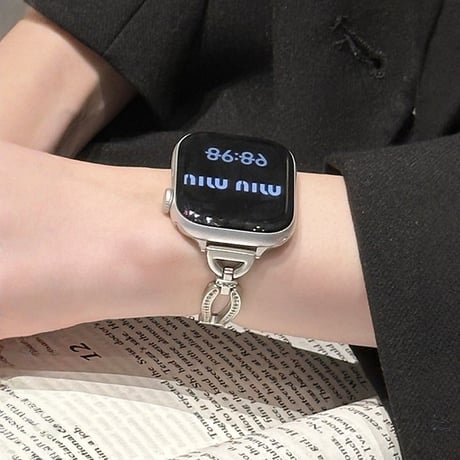 エレガント AppleWatchバンド ダイヤデコ AppleWatchベルト Series 11/10/9/8 SE3/2  Ultra3/2/1 メタリック 高級感たっぷり[M6595]