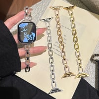 上品ダイヤとメタル AppleWatchバンド 美しい AppleWatchベルト Series 11/10/9/8 SE3/2  Ultra3/2/1  高級感たっぷり[M6556]