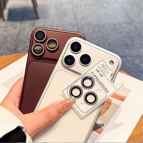 キラキラレンズカバー iPhone18ProMax/18Pro ラインストーン 17/17Pro/16proシリーズカメラレンズフィルム  取り外しツール付き [M6753]