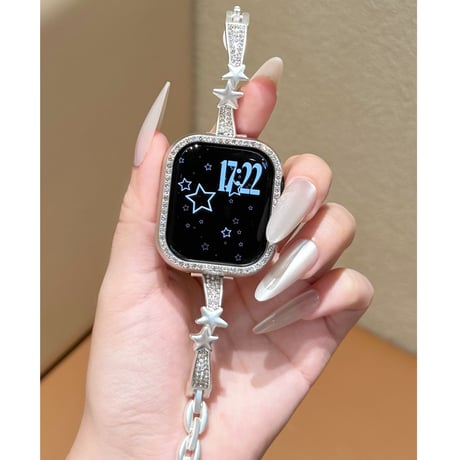 ダイヤと星 AppleWatchバンド おしゃれ AppleWatchベルト Series 11/10/9/8 SE3/2  Ultra3/2/1 高級感キラキラ感[M6679]