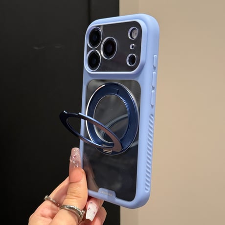 iPhone18Pro/18ProMaxケース  滑り止め加工 カメラコントロール保護カバー付 MagSafeリングスタンド 耐衝撃 [M6750]
