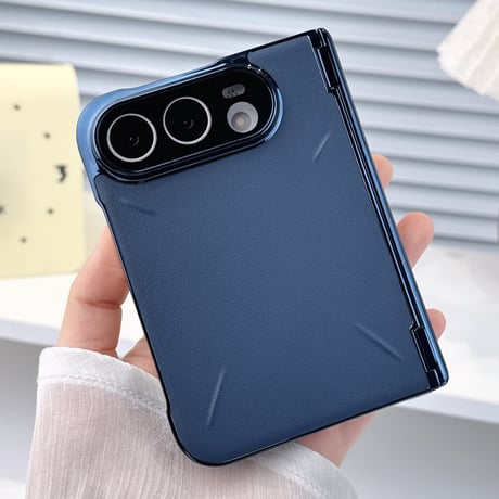 iPhone Duoケース 全面保護 カメラレンズ保護カバー付 MagSafe対応 高級レザー  ヒンジ保護  メッキフレーム  高級感たっぷり [M6889]