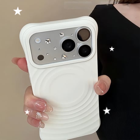 ハート/星ビジュー iPhone18Pro/18ProMax カメラ保護カバー iPhone17ProMax iPhone17Pro キラキラ かわいい おしゃれ[M6892]