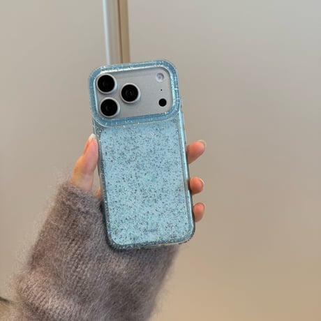 グリッターラメ iPhone18Pro/18ProMaxケース キラキラ感クリア iPhone17Pro/16ProMaxカバー 大人可愛い [M6835]