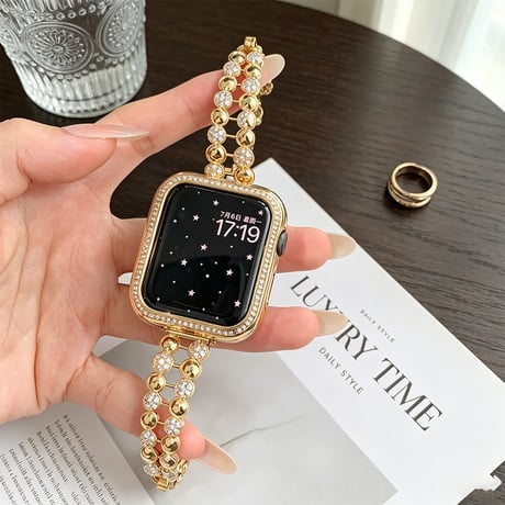 ダイヤデコ AppleWatchバンド 上品 メタル AppleWatchベルト Series 11/10/9/8 SE3/2  Ultra3/2/1 高級感高品質 上品[M6566]