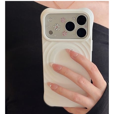ダイヤ花 カメラ保護カバー iPhone17Pro iPhone17ProMax レンズフィルム  キラキラ  おしゃれ  頑丈 きれい [M6690]
