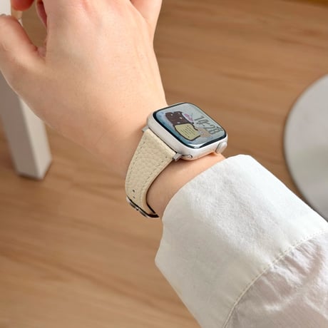 メタル熊ちゃん留め具  AppleWatchバンド レザー製 AppleWatchベルト Series 11/10/9/8 SE3/2  Ultra3/2/1 高級感高品質[M6637]