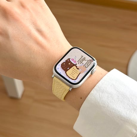 メタル熊ちゃん留め具  AppleWatchバンド レザー製 AppleWatchベルト Series 11/10/9/8 SE3/2  Ultra3/2/1 高級感高品質[M6637]