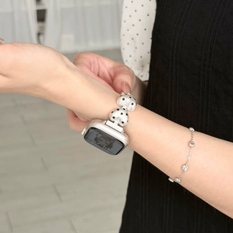 韓国っぽ AppleWatchバンド 水玉模様ハート AppleWatchベルト Series 11/10/9/8 SE3/2  Ultra3/2/1 高品質 かわいい トレンド感[M6648]