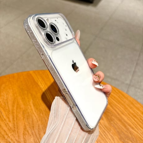 キラキララメサイド iPhone18Pro/18ProMaxケース 高透明 iPhone17/16proケース カメラレンズ保護 ダイヤデコ [M6743]