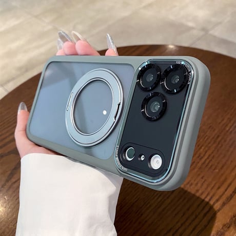 iPhone18Pro/18ProMaxケース プレミアム 360°回転式マグネットスタンド iPhone17/17Pro/17Promaxカバー 耐衝撃多機能[M6704]