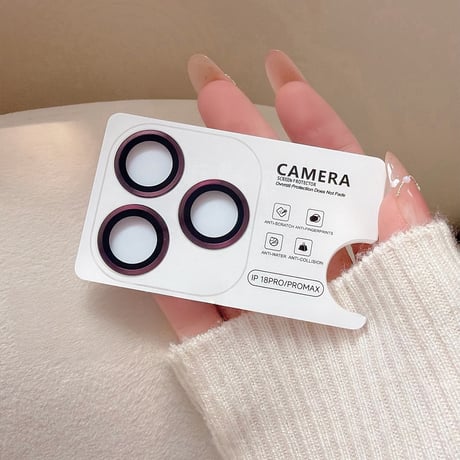 iPhone18Pro/18ProMax カメラレンズカバー レンズリング アルミ合金 独立型 カメラフィルム 高透過率 耐衝撃 傷防止 指紋防止 高級感[M6781]