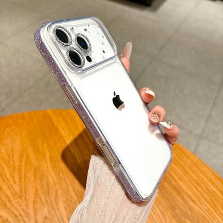 キラキララメサイド iPhone18Pro/18ProMaxケース 高透明 iPhone17/16proケース カメラレンズ保護 ダイヤデコ [M6743]
