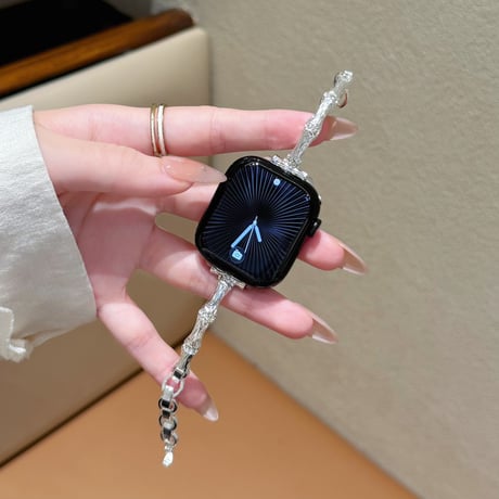 竹デザイン Apple watchバンド おしゃれ 細いアップルウォッチベルト Ultra3 series11 10 98 7 6 SE3 SE2  高級感 耐久性ある[M6619]