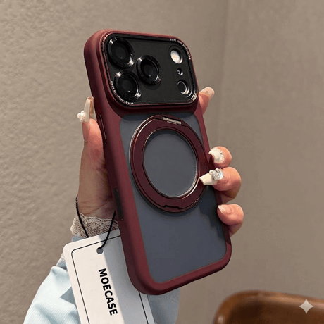 iPhone18ProMax/18Proケース 360°回転スタンド 指紋防止 iPhone17ProMax マグセーフ対応 AIボタン・耐衝撃・カメラ保護[M6708]